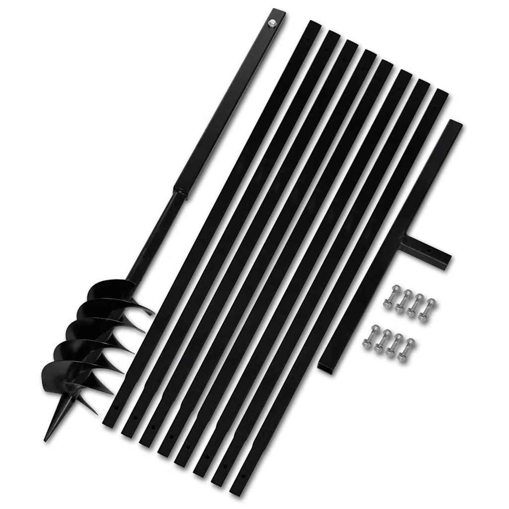 Erdbohrer mit Griff 100 mm Verlängerungsrohr 9 m