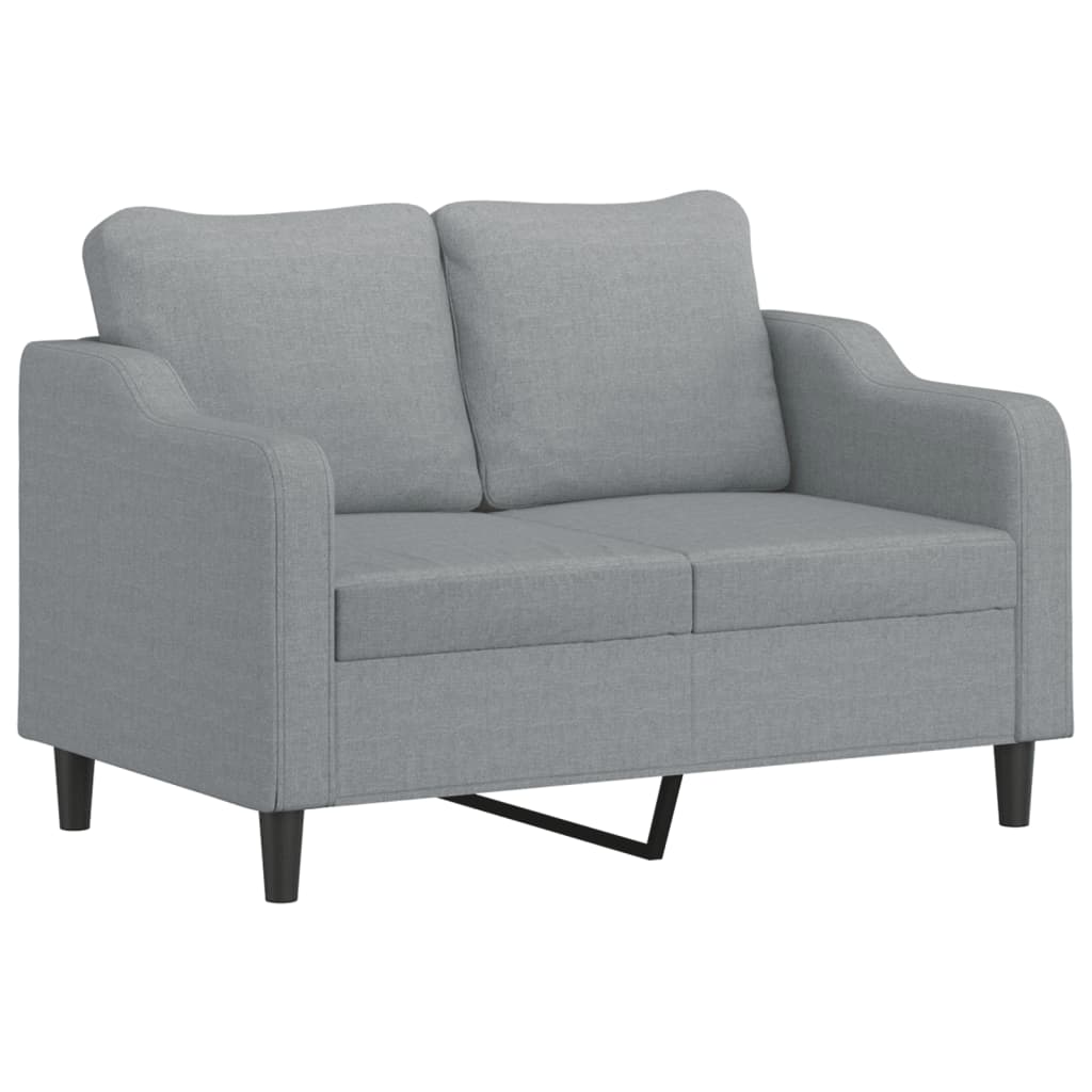 4-tlg. Sofagarnitur mit Kissen Braun Stoff