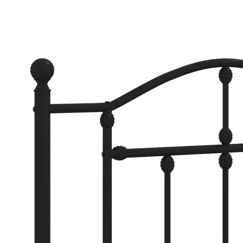 Ersatz-Kopfteil Metall Schwarz 90 cm
