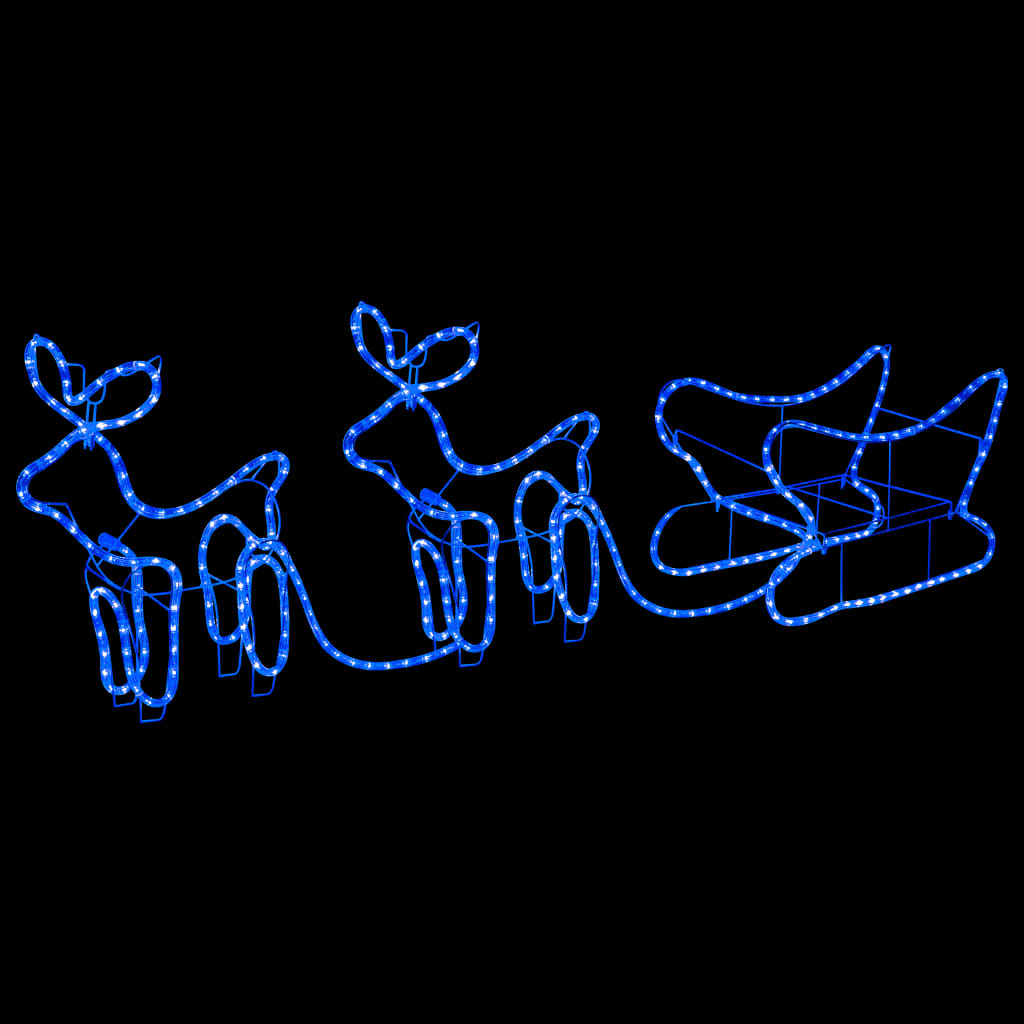 Weihnachtsdekoration Rentiere und Schlitten Outdoor 252 LEDs