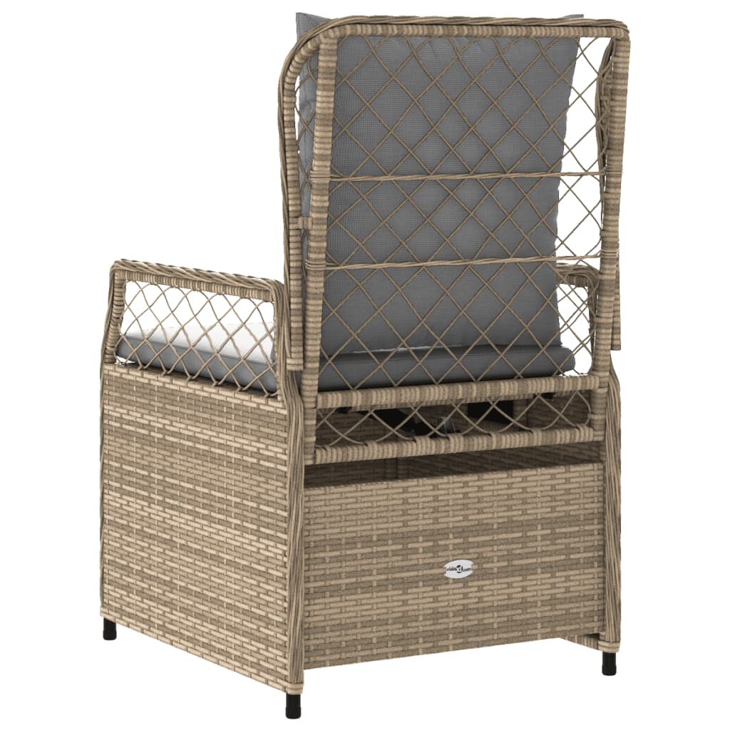 Gartensessel 2 Stk. Verstellbar Schwarz Poly Rattan