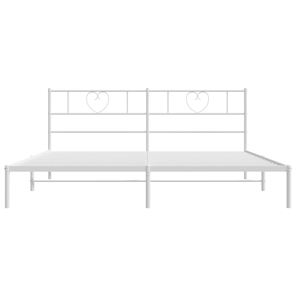 Bettgestell mit Kopfteil Metall Schwarz 100x190 cm