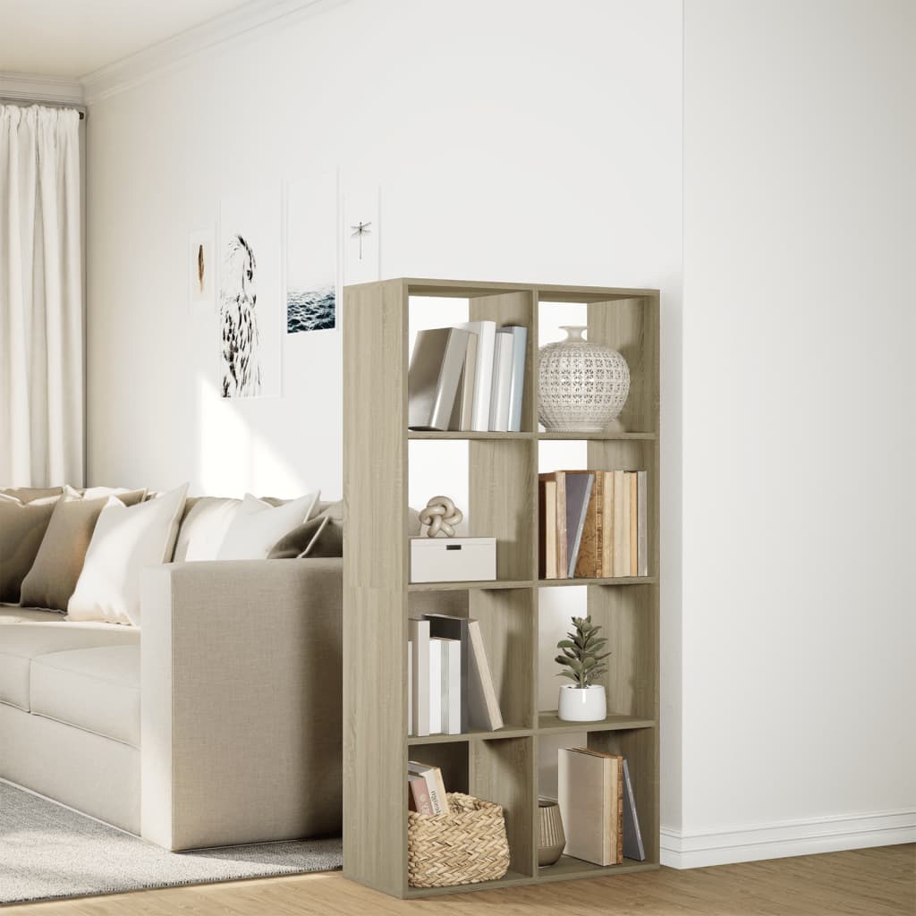 Bücherregal Weiß 137,5x29x137,5 cm Holzwerkstoff