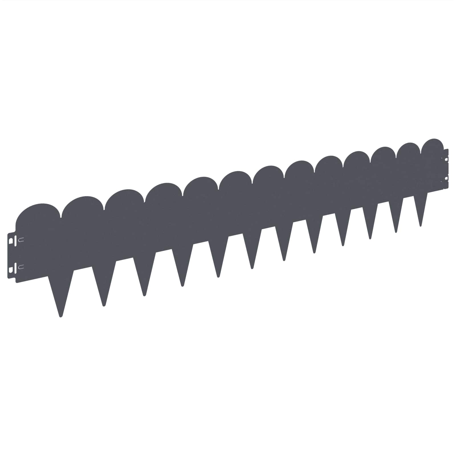 Raseneinfassung 10 pcs 103 x 15 cm Stahl Schwarz