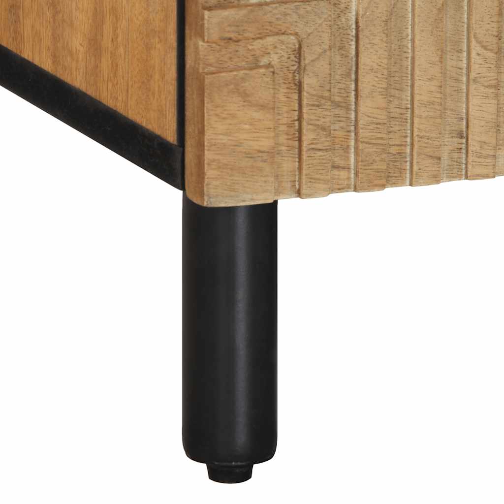 TV-Schränk mit Regal Braun 100 x 33,5 x 46 cm Massivholz Mango