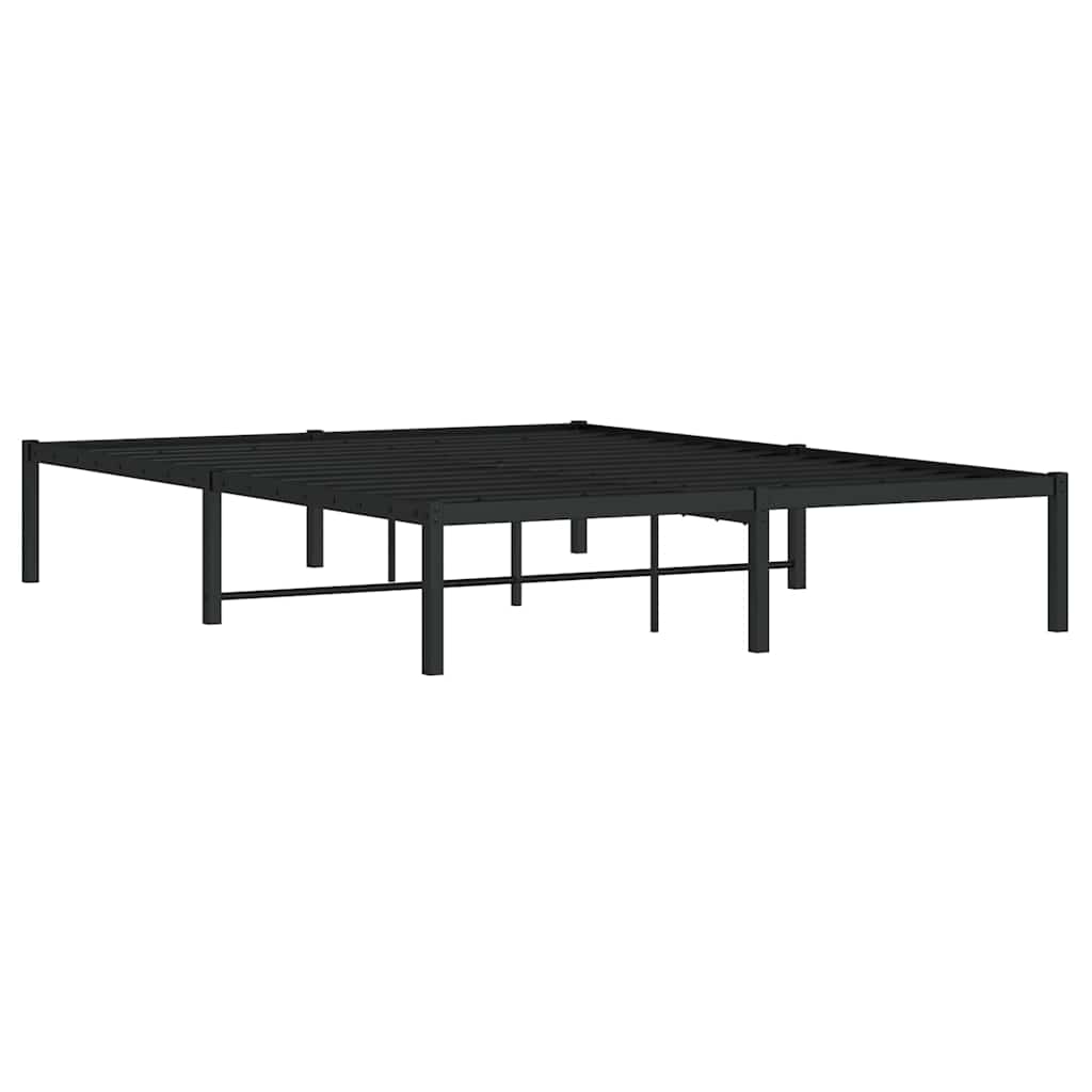 Bettgestell Metall Schwarz 75x190 cm