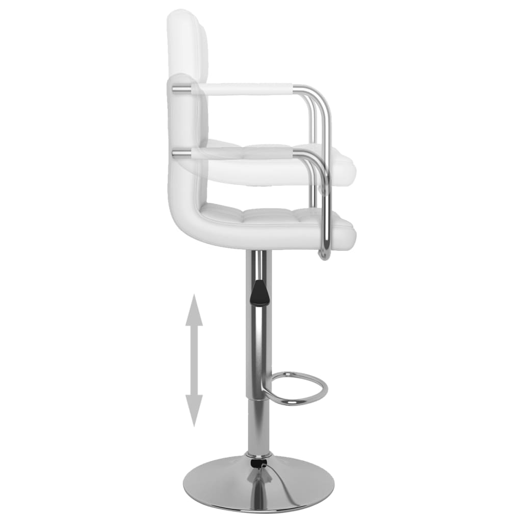 Barhocker 2 Stk. Rot Kunstleder