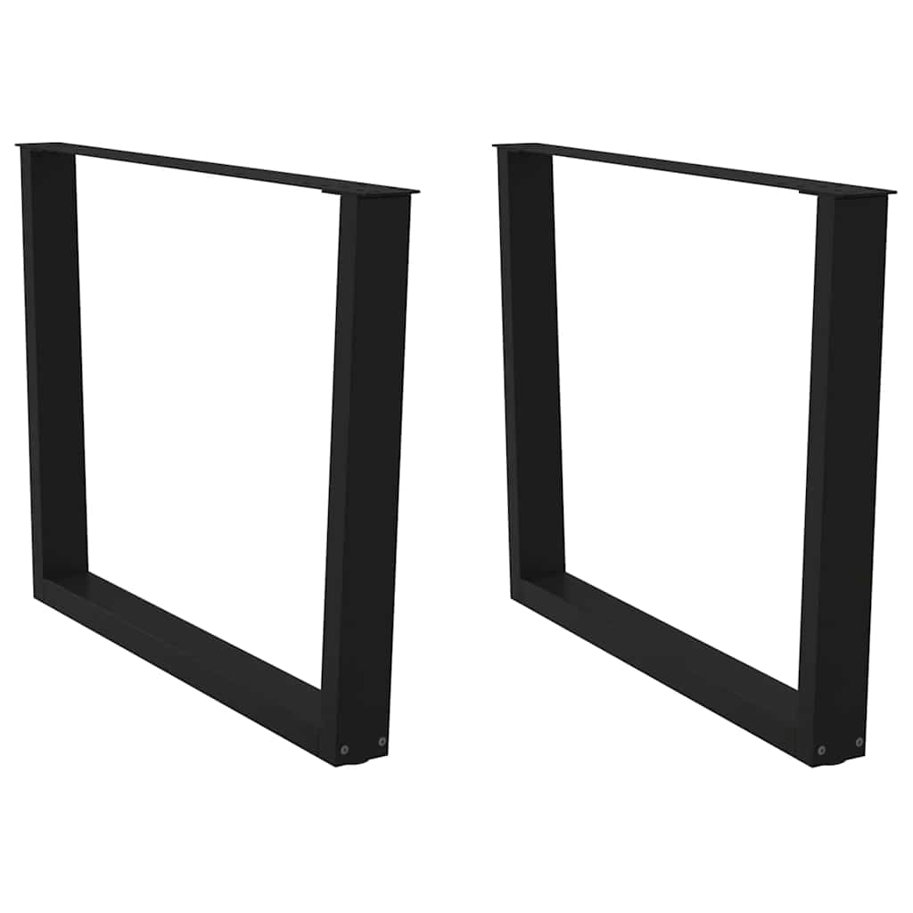 Couchtischbeine V-Form 2 Stück Schwarz 30x(30-31,3) cm Stahl