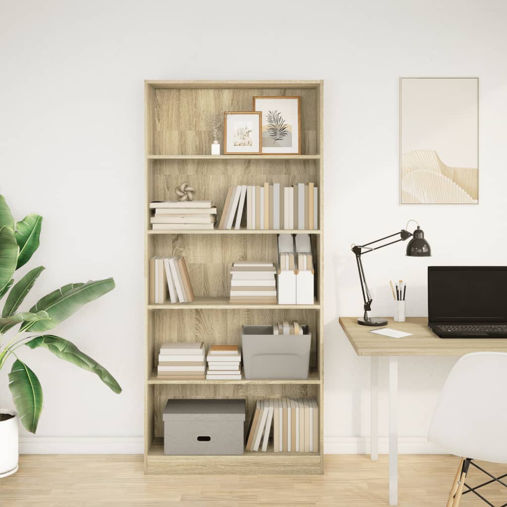Bücherregal Weiß 40x24x75 cm Holzwerkstoff