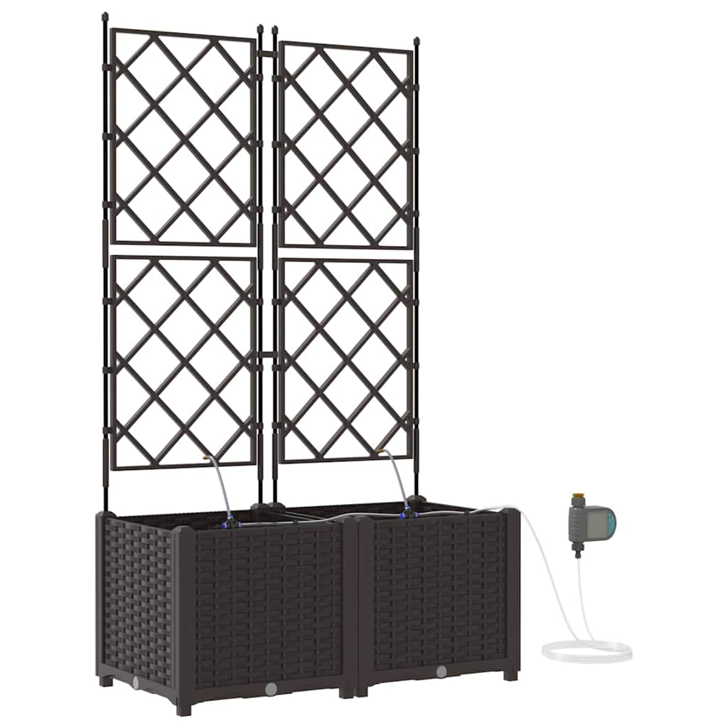 Garten-Pflanzgefäß 4 Stk. Braun 160 x 40 x 22 cm PP