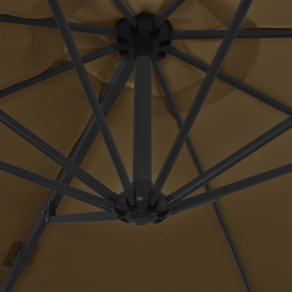 Ampelschirm mit Stahl-Mast 250x250 cm Bordeauxrot