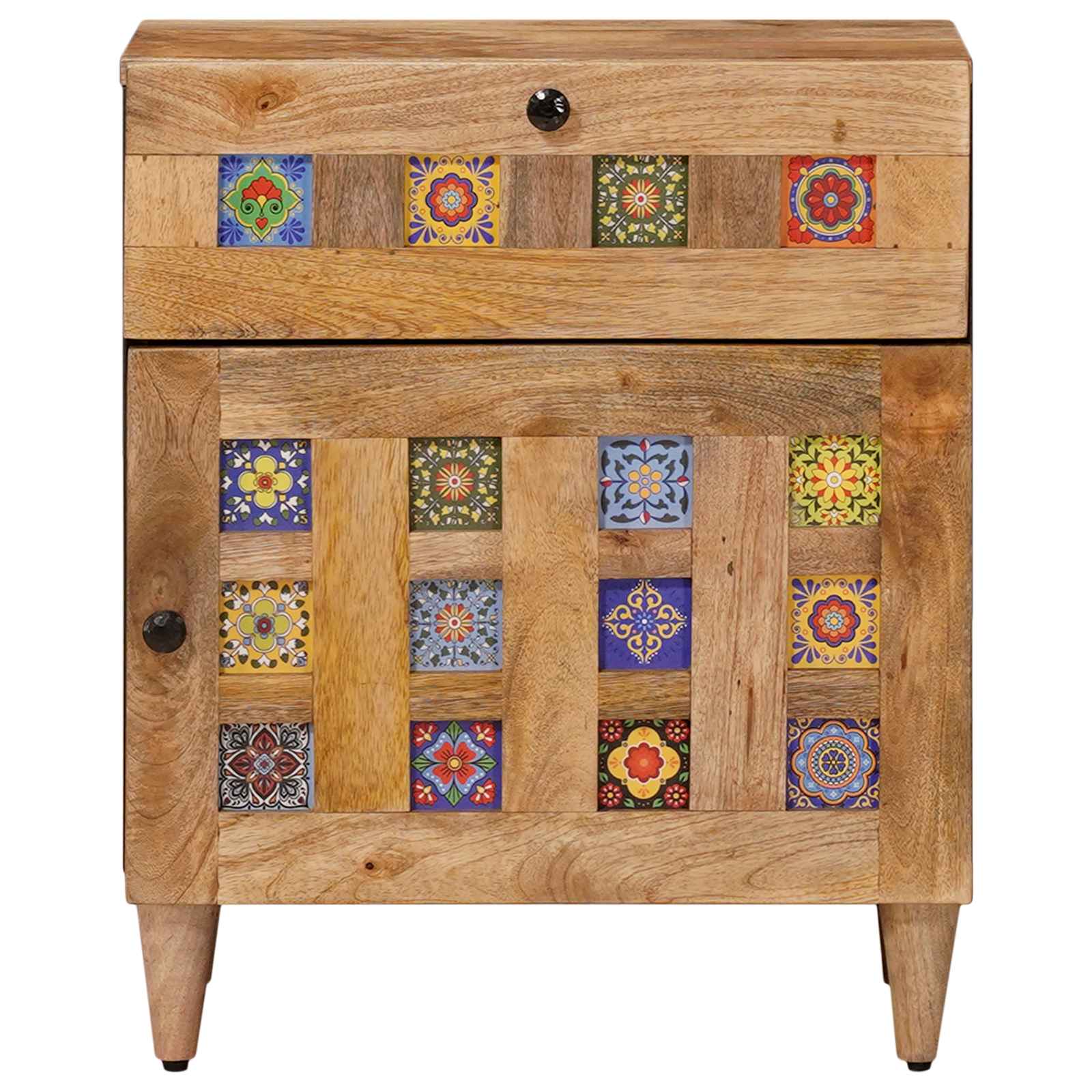 Nachttisch Braun 50 x 33 x 60 cm Massivholz Mango