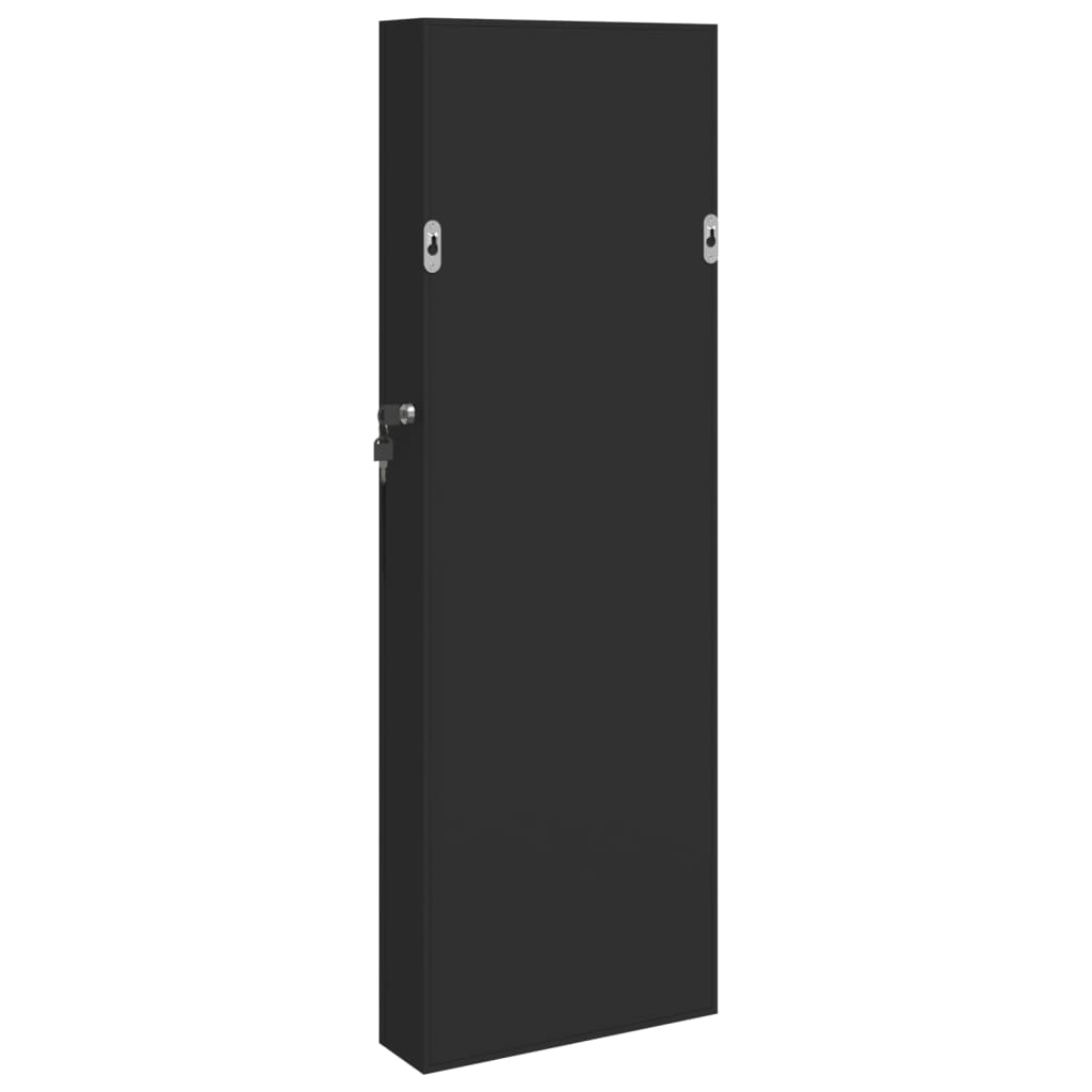 Schmuckschrank mit Spiegel Wandmontage Weiß 30x8,5x90 cm