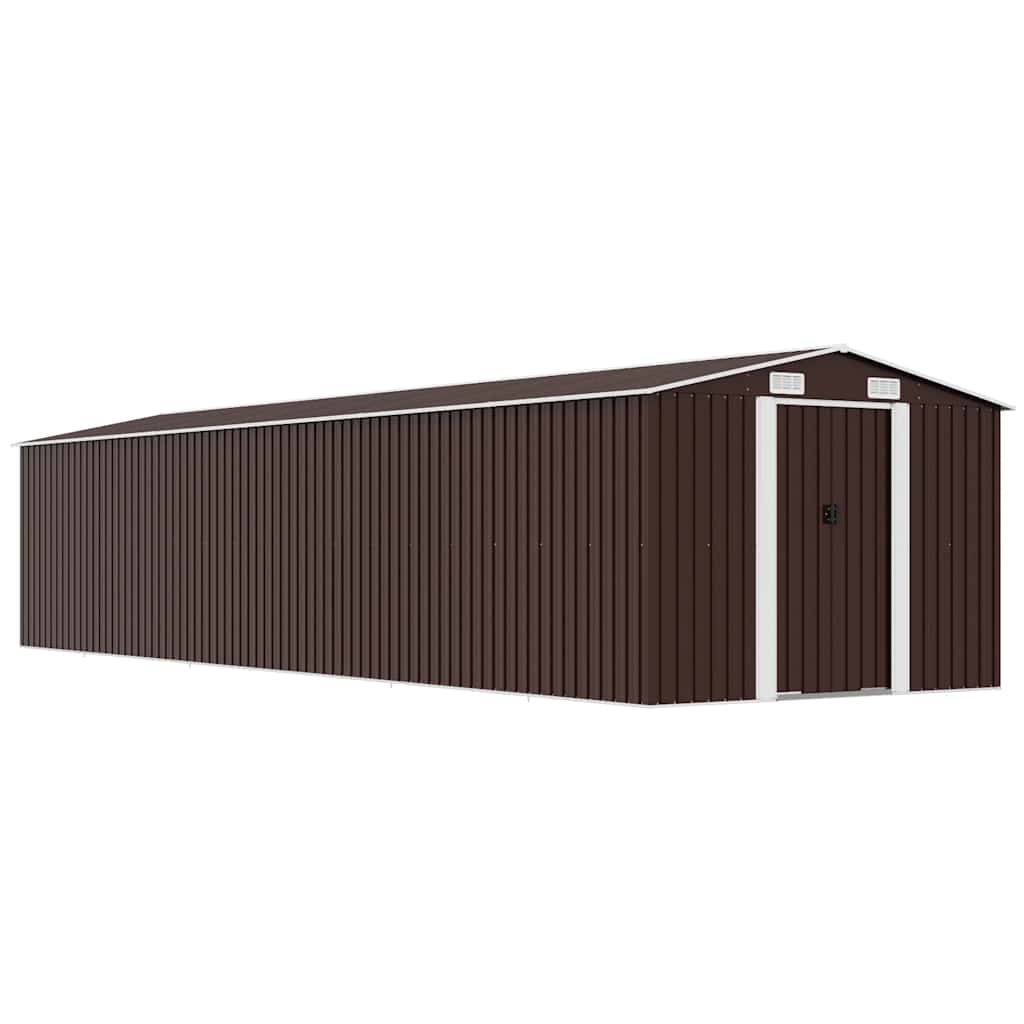 Gerätehaus Grün 257x779x181 cm Verzinkter Stahl