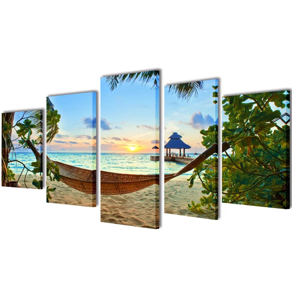 Bilder Dekoration Set Hängematte 100 x 50 cm