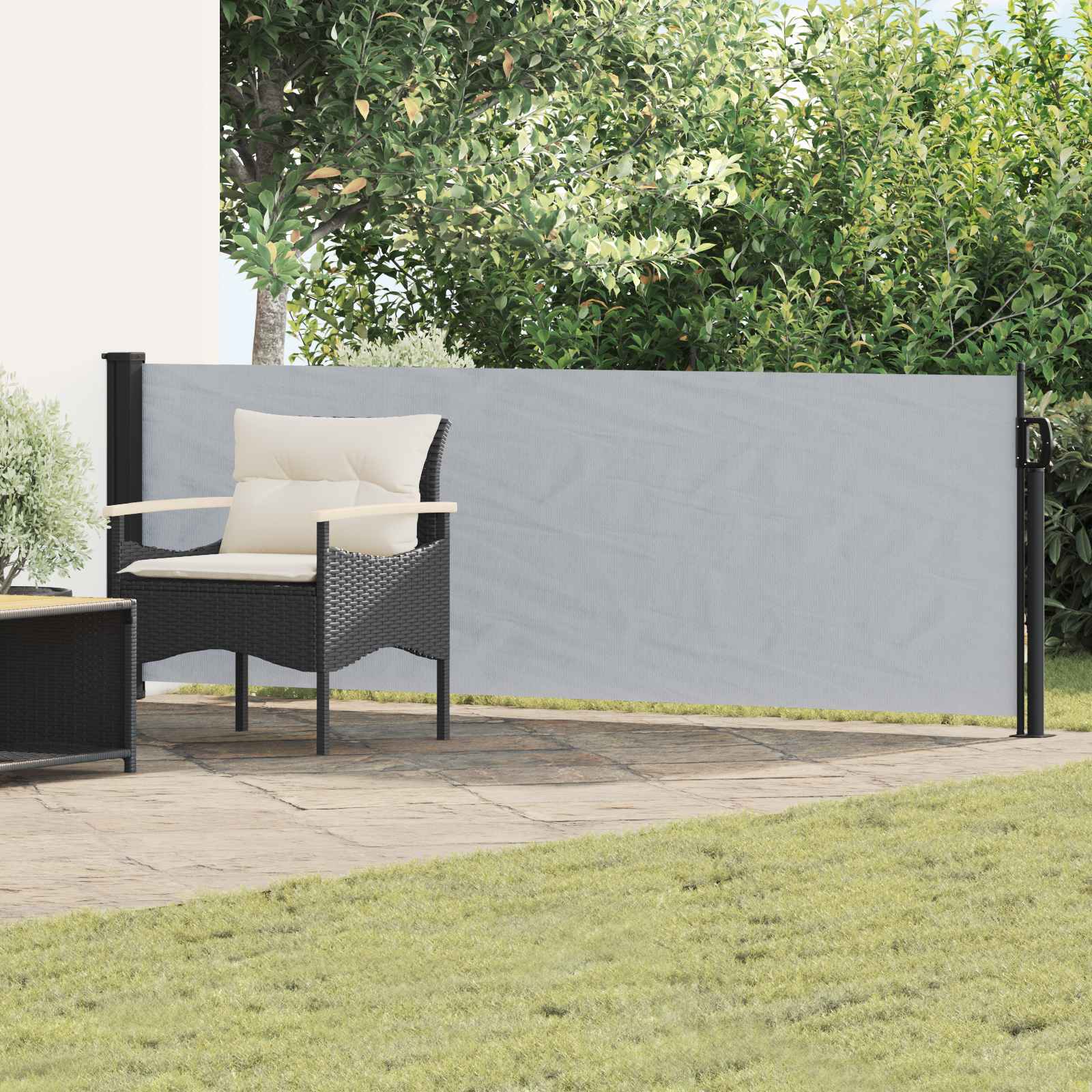 Seitenmarkise Ausziehbar Schwarz 100x300 cm