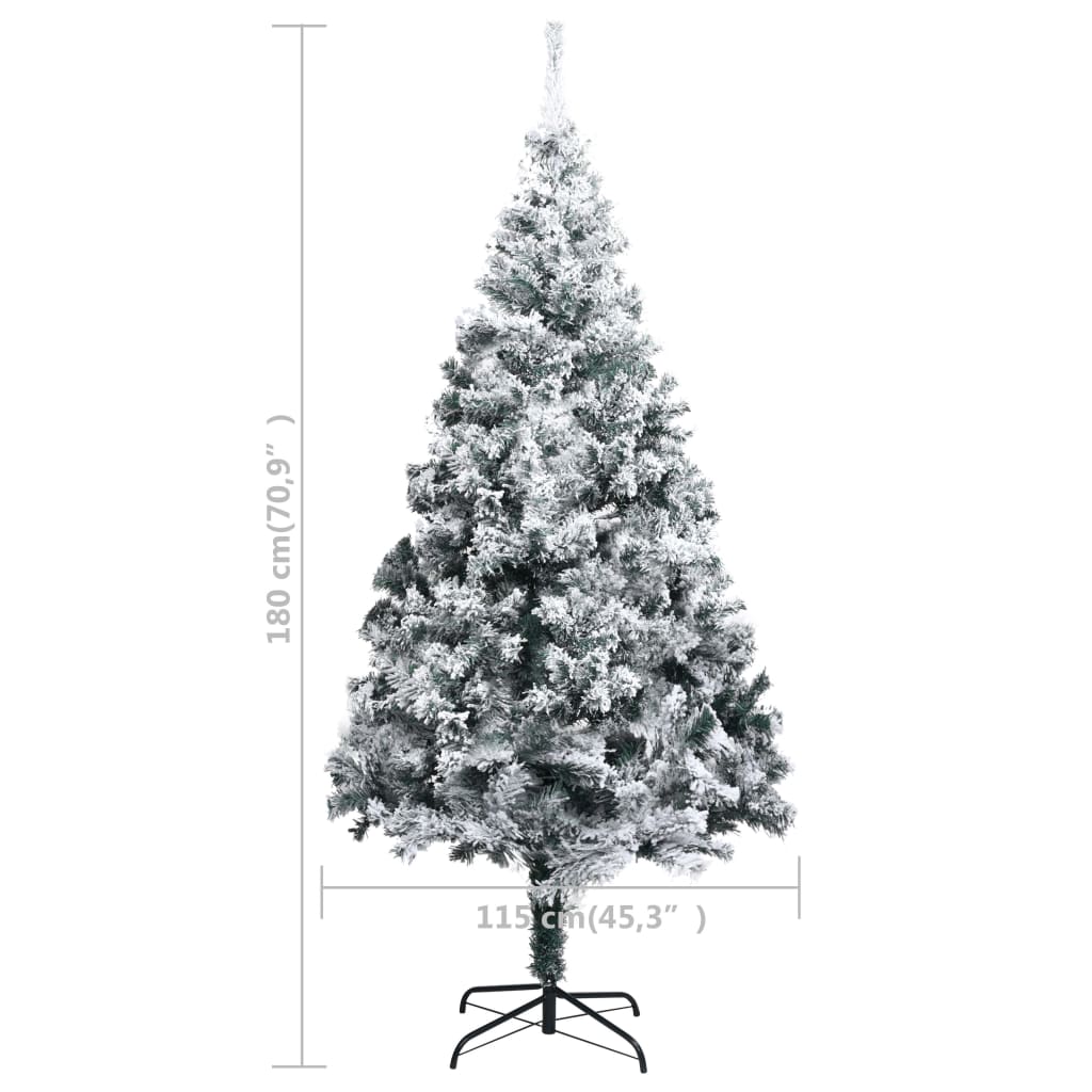 Künstlicher Weihnachtsbaum mit Dicken Zweigen Grün 150 cm PVC