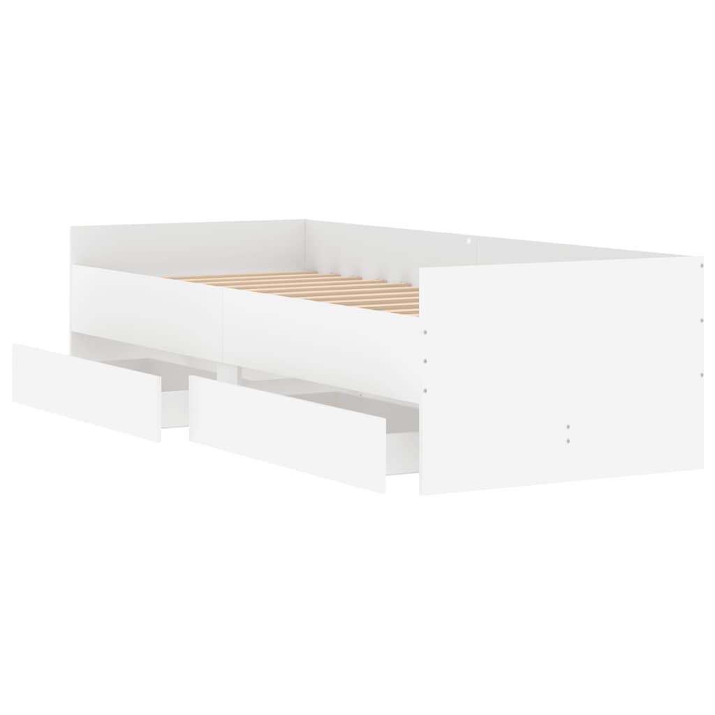 Bett mit Schubladen Braun Eiche-Optik 75x190 cm