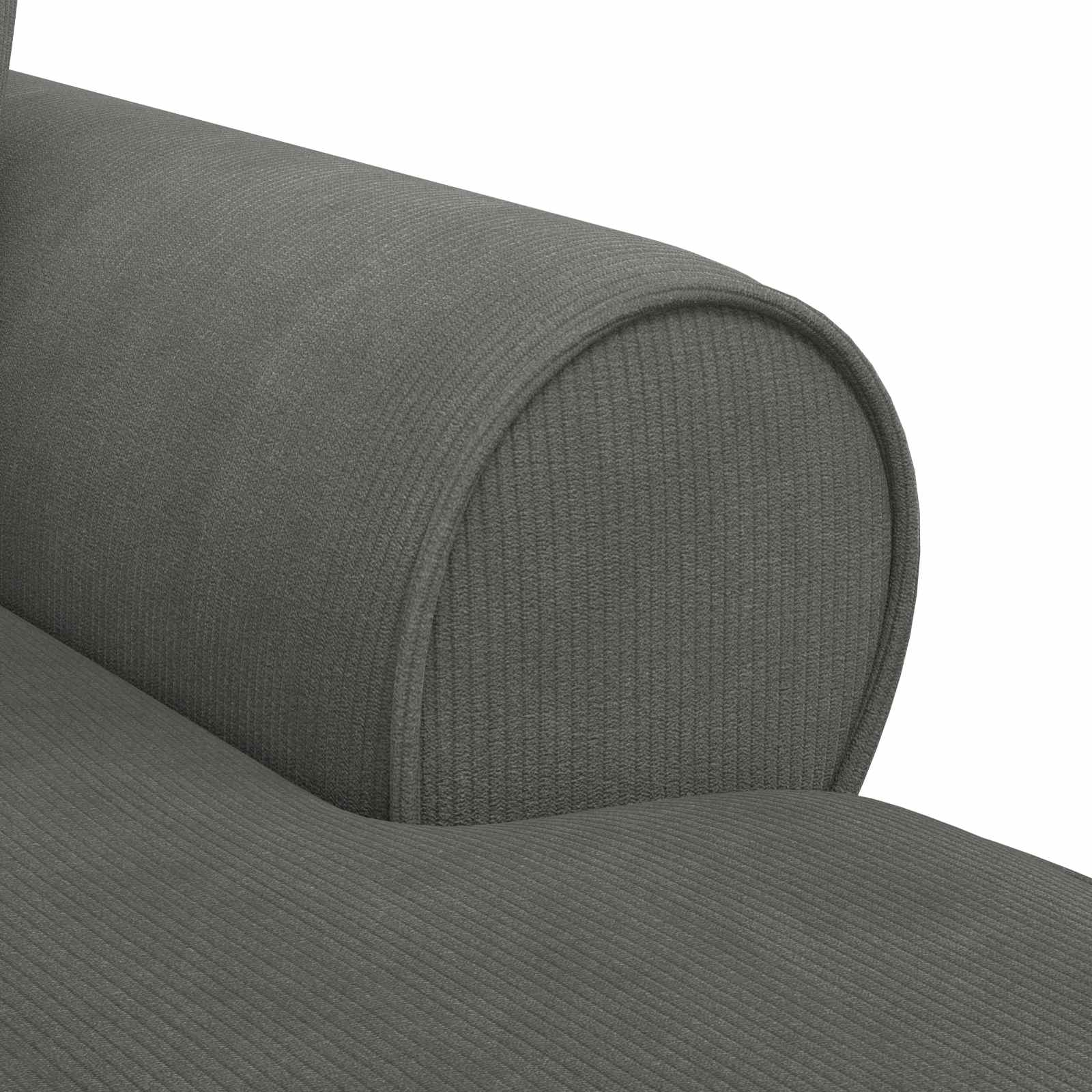 Chaise Lounge mit Rock mit Kissen 3 pcs Hellgrau Cordstoff