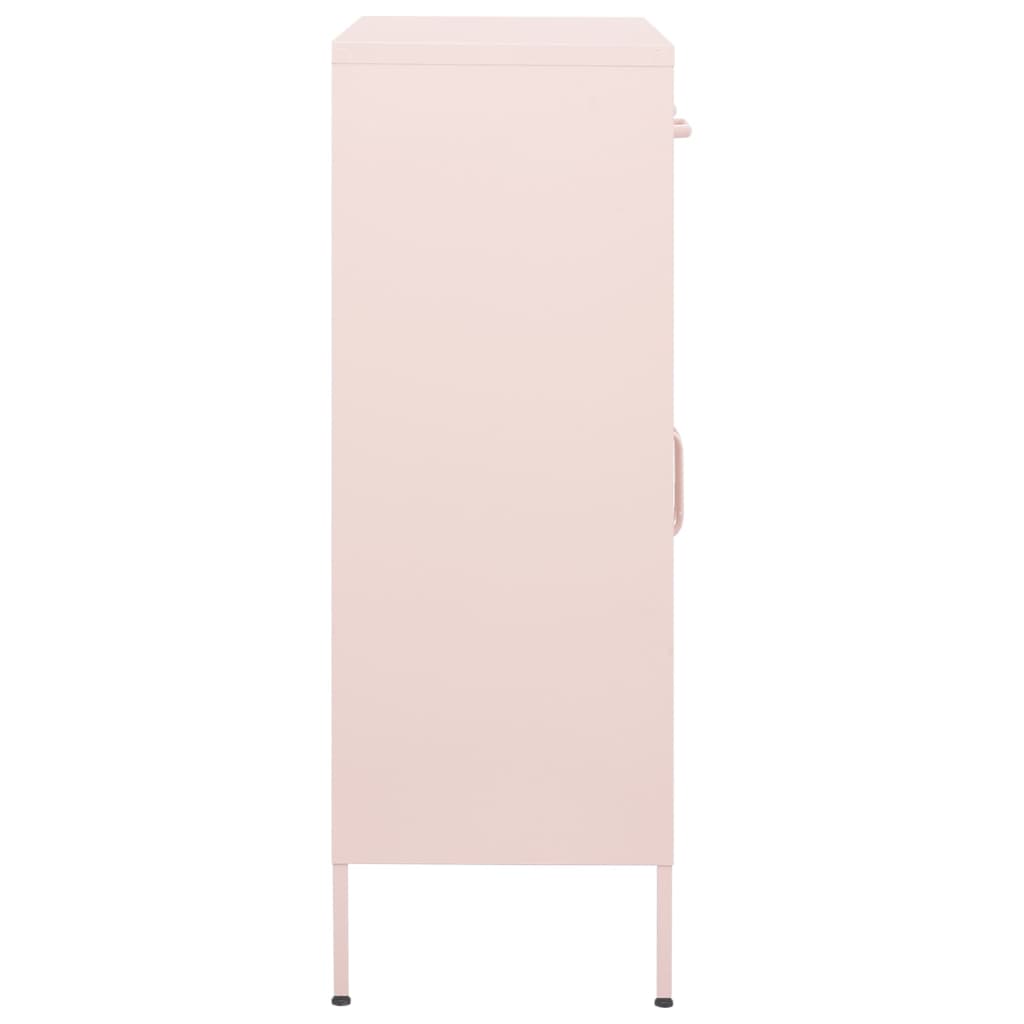 Beistellschrank Olivgrün 80x35x101,5 cm Stahl