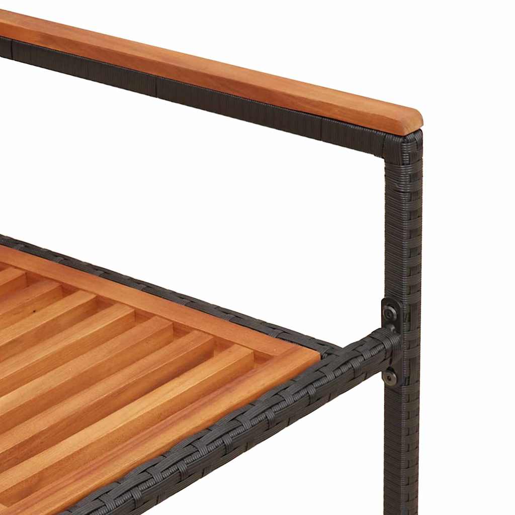 Garten Stapelstühle 4 pcs Braun und Schwarz 54 x 56 x 90 cm