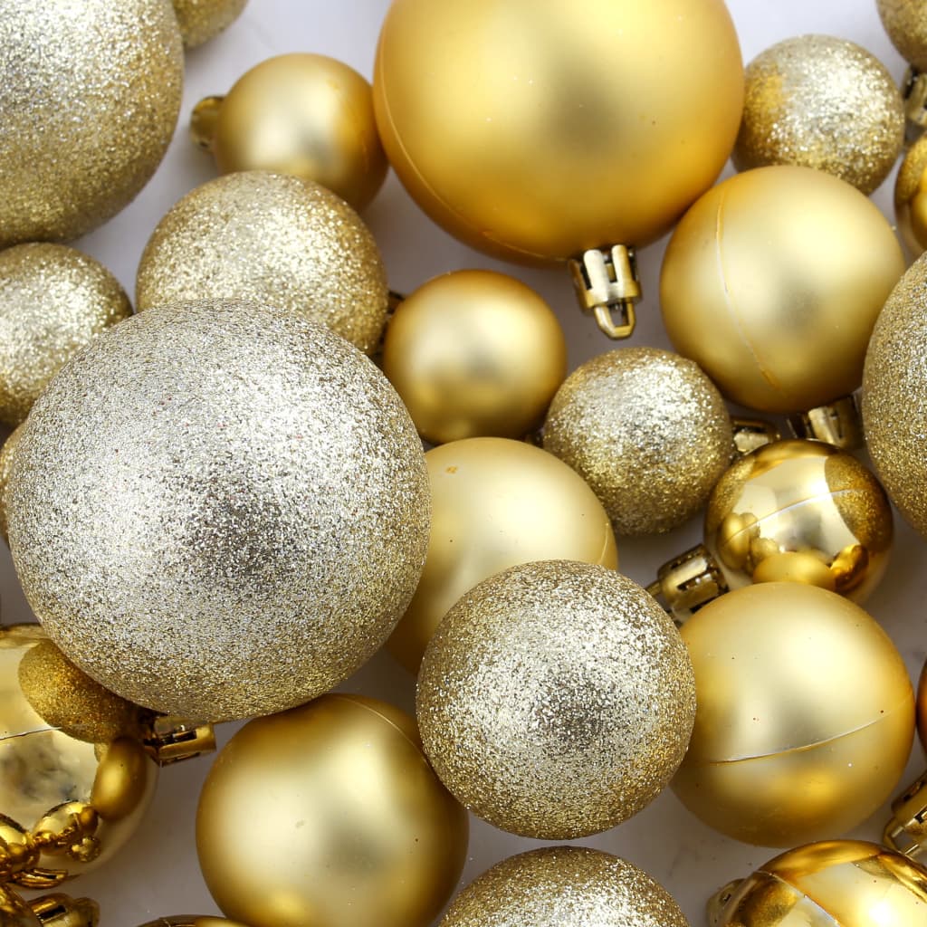 100-tlg. Weihnachtskugel-Set Weiß