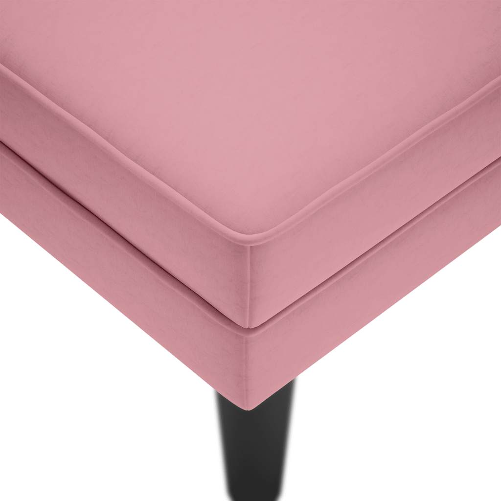 Chaiselongue mit Kissen und Rechter Armlehne Blau Samt