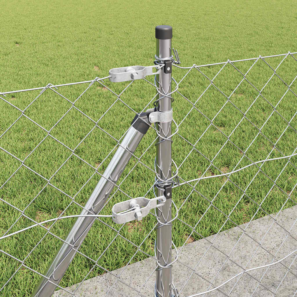 Outdoor Kettenglied-Zaun Erdfixierung 10 x 0,4 m Grün Netz
