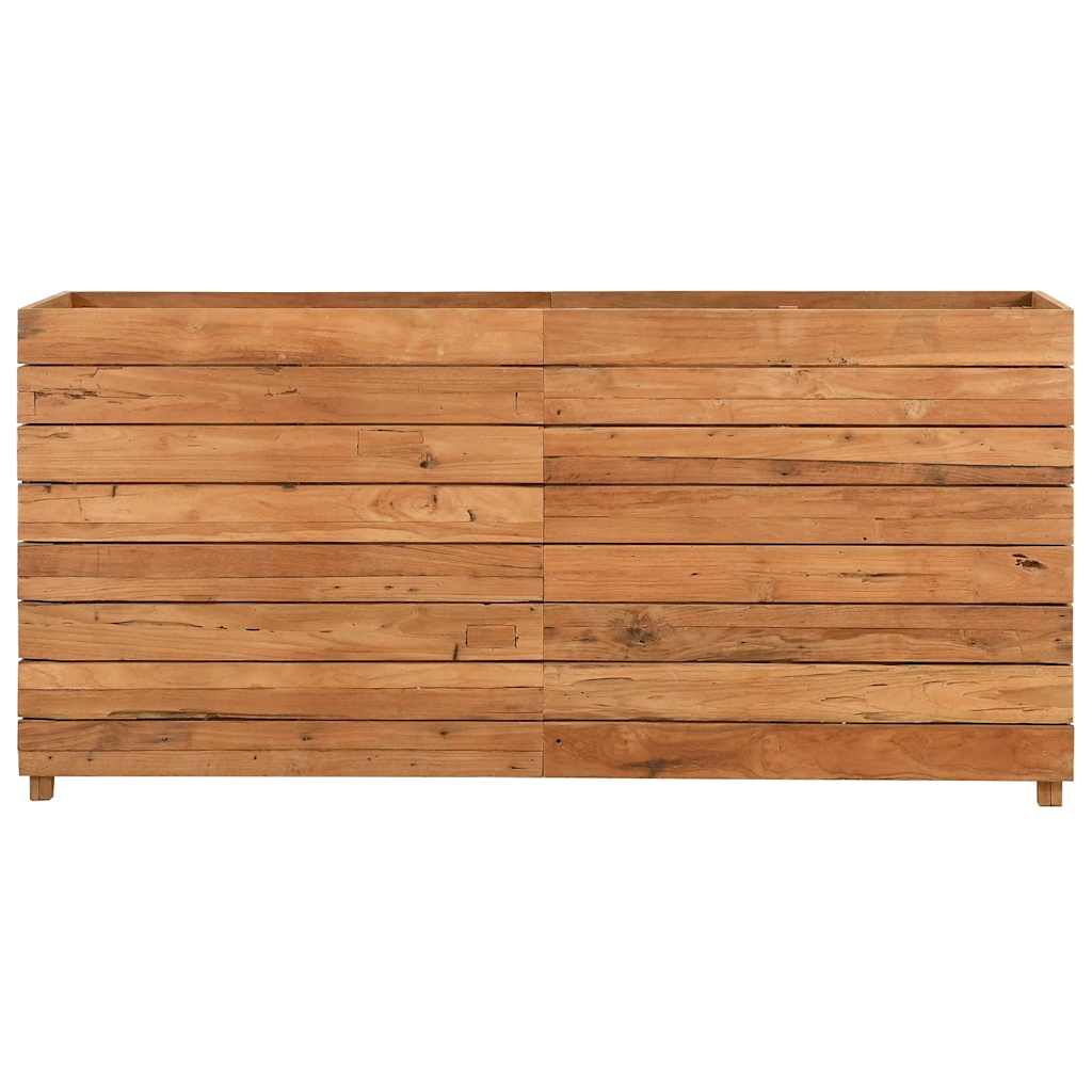 Hochbeet 100x40x72 cm Teak Altholz und Stahl