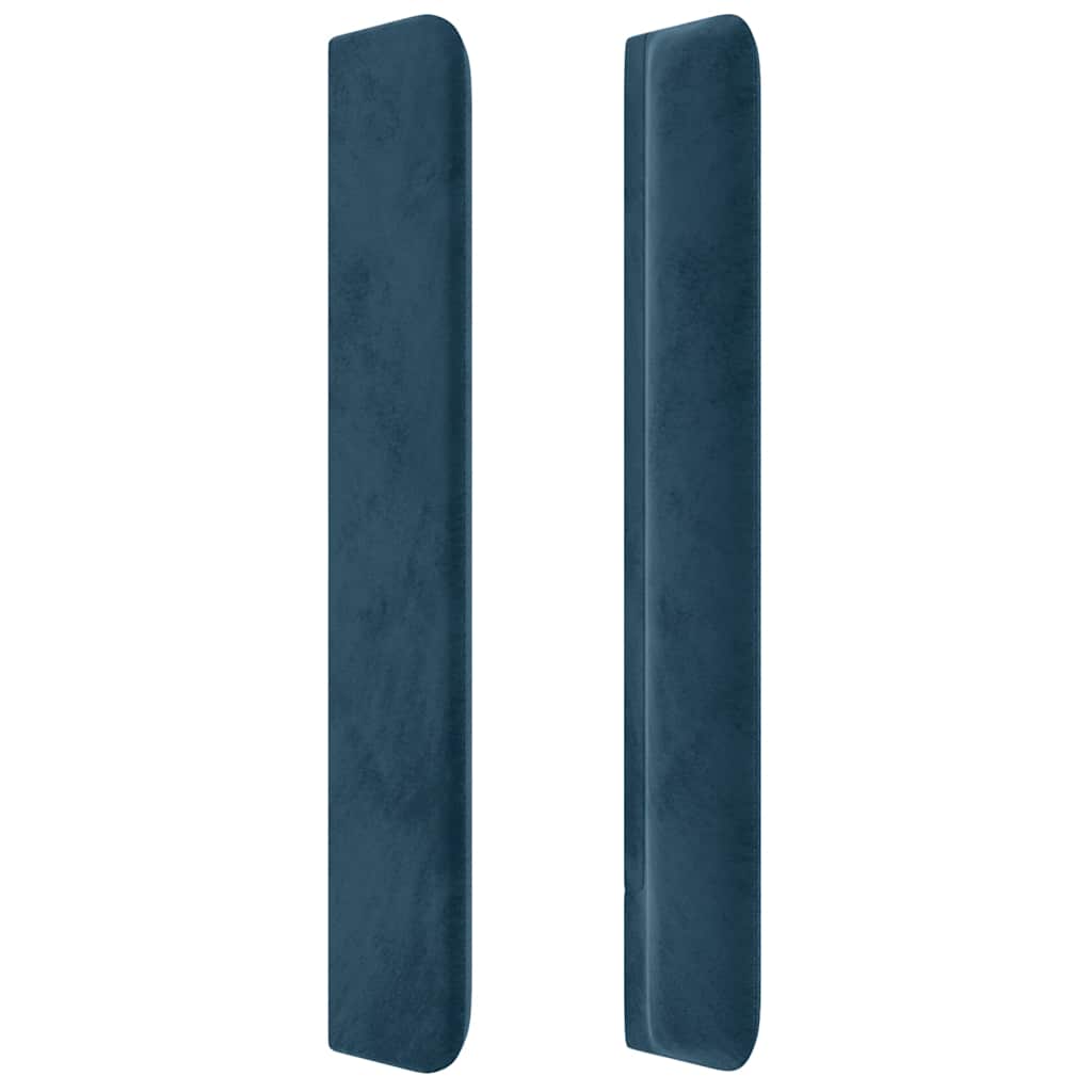 Kopfteil mit Ohren Dunkelblau 93x16x78/88 cm Samt