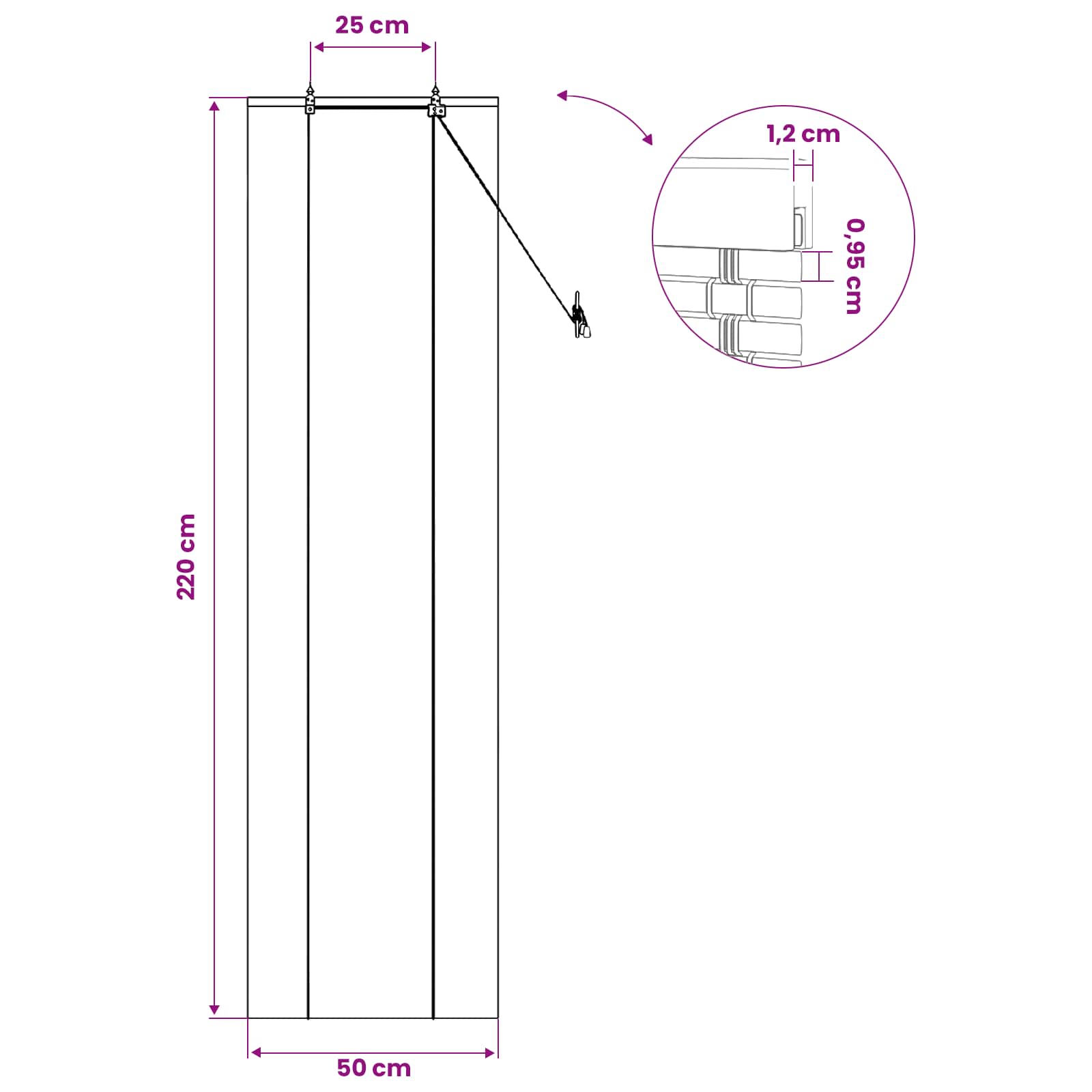 Rollo Braun 60 x 160 cm Bambus