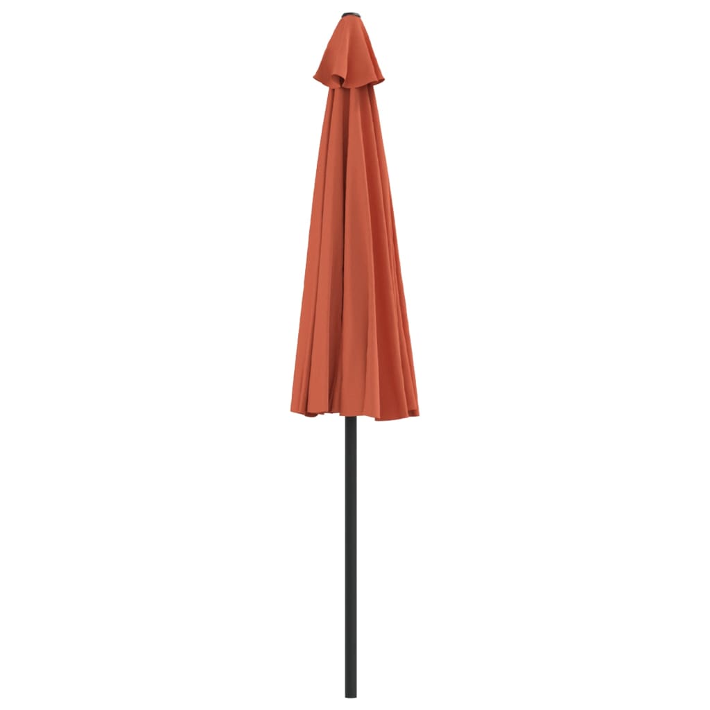 Balkon-Sonnenschirm Alu-Mast Bordeauxrot 270x144x222cm Halbrund