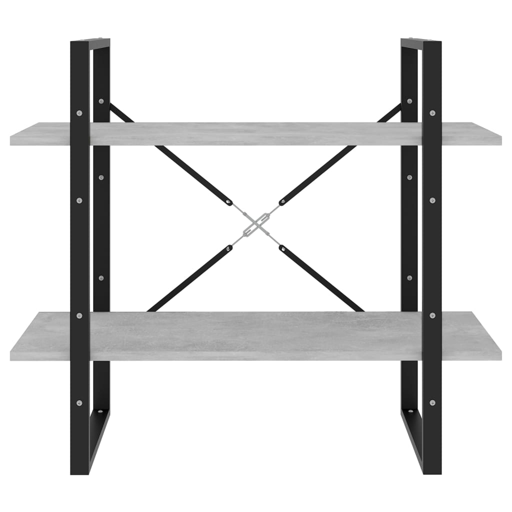 Bücherregal 2 Fächer Weiß 80x30x70 cm Holzwerkstoff