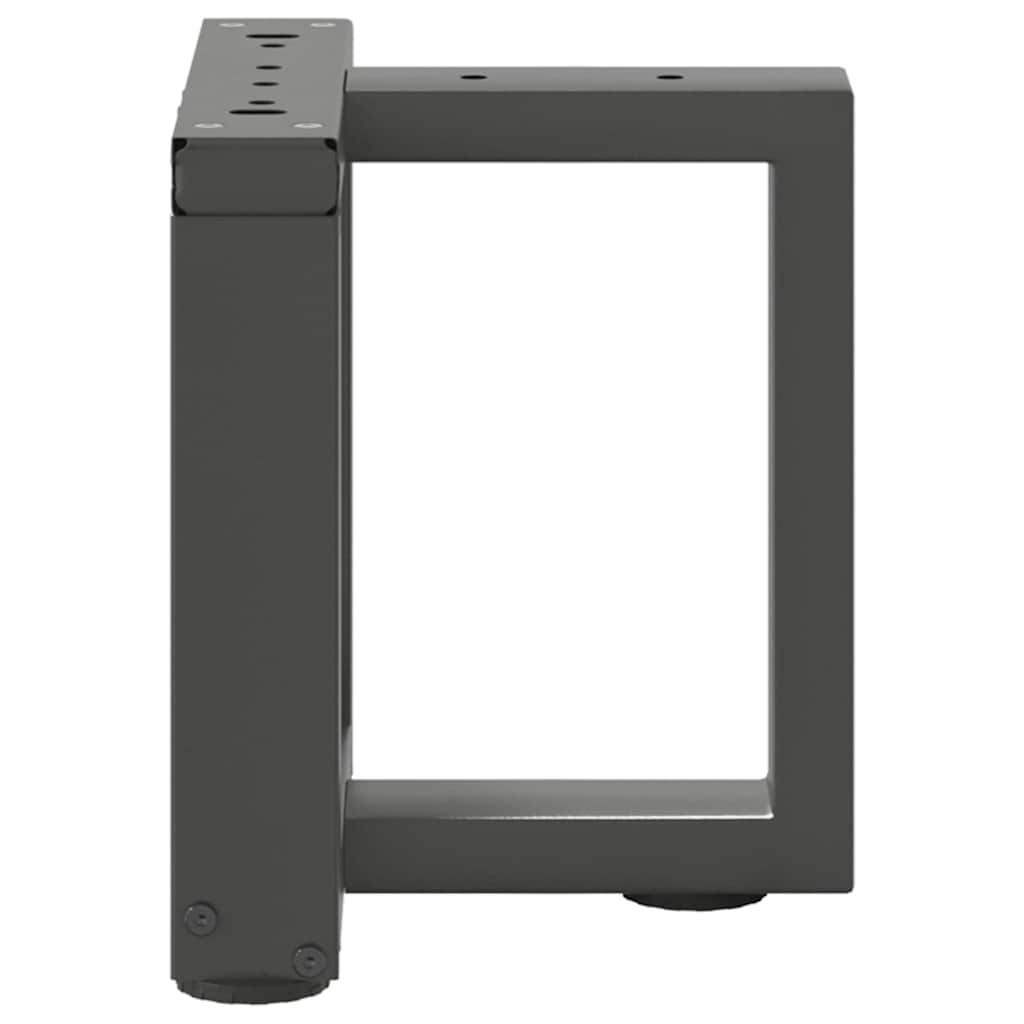 Couchtischbeine T-Form 2 Stk. Schwarz 30x25x(30-31) cm Stahl