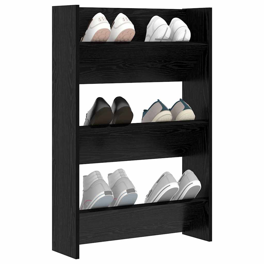Wand-Schuhschränke 4 Stk. Weiß 60x18x60 cm Holzwerkstoff