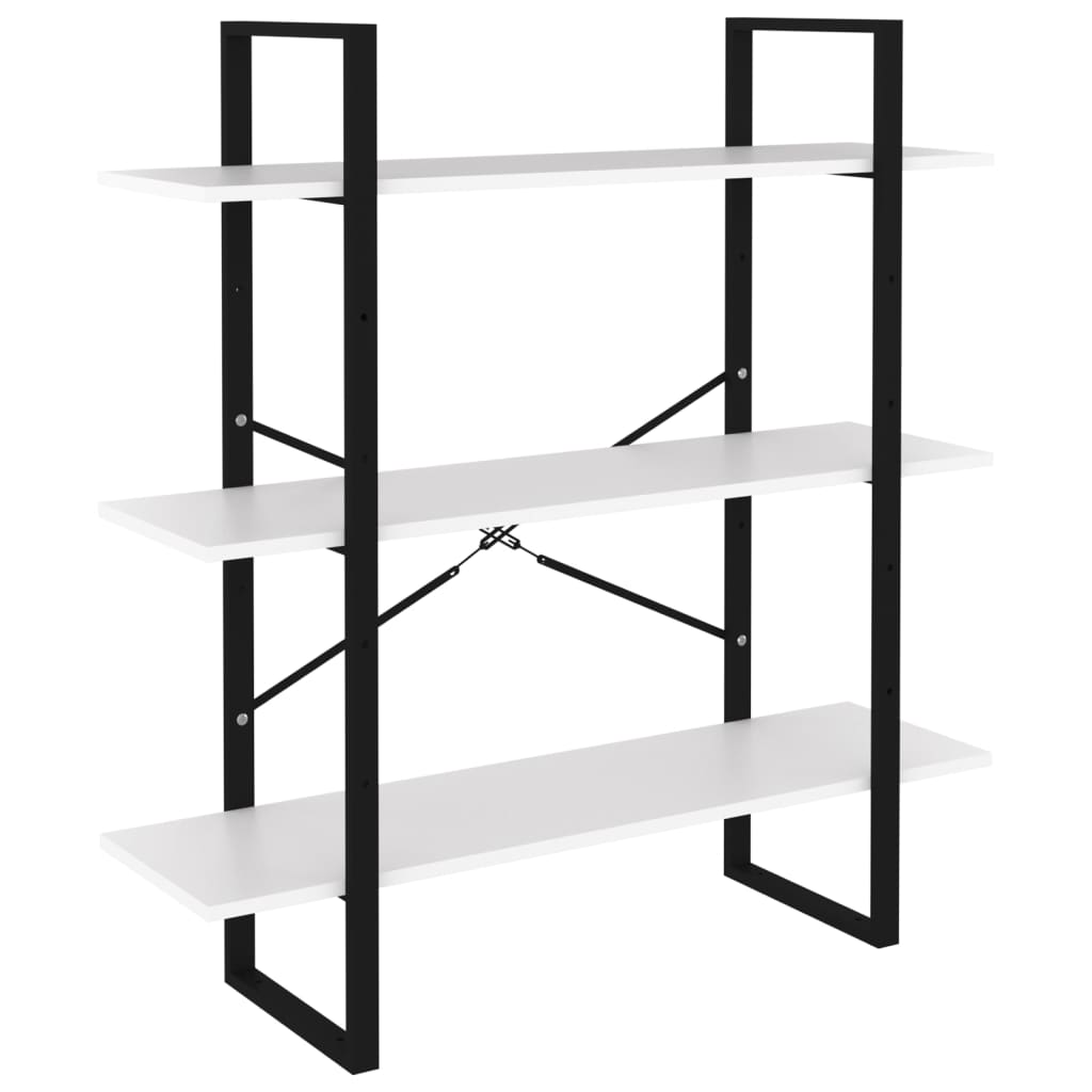 Bücherregal 5 Fächer Weiß 40x30x175 cm Holzwerkstoff