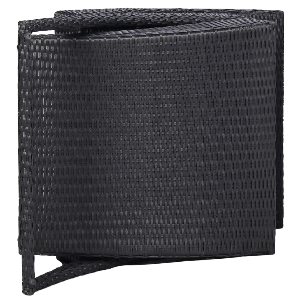 Klappbare Sonnenliege mit Auflage Poly Rattan Braun