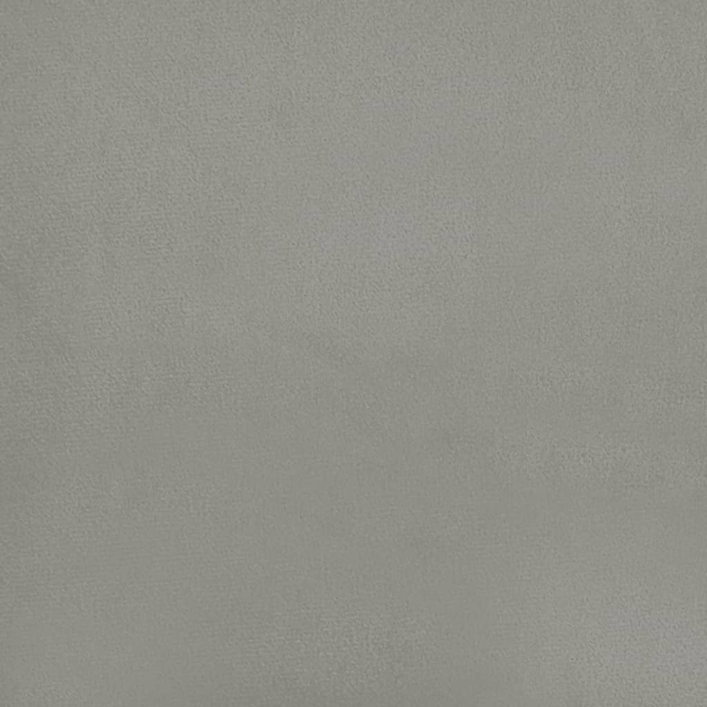 Kopfteil Hellgrau 80x5x118/128 cm Samt