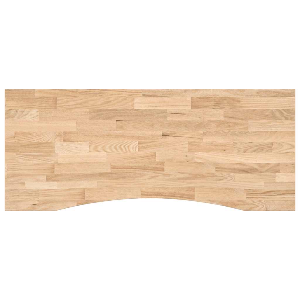 Schreibtischplatte Unbehandelt 80x50x2,5 cm Massivholz Eiche