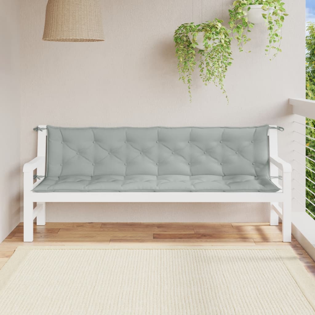 Gartenbank-Auflagen 2 Stk. Melange Anthrazit 100x50x7 cm Stoff