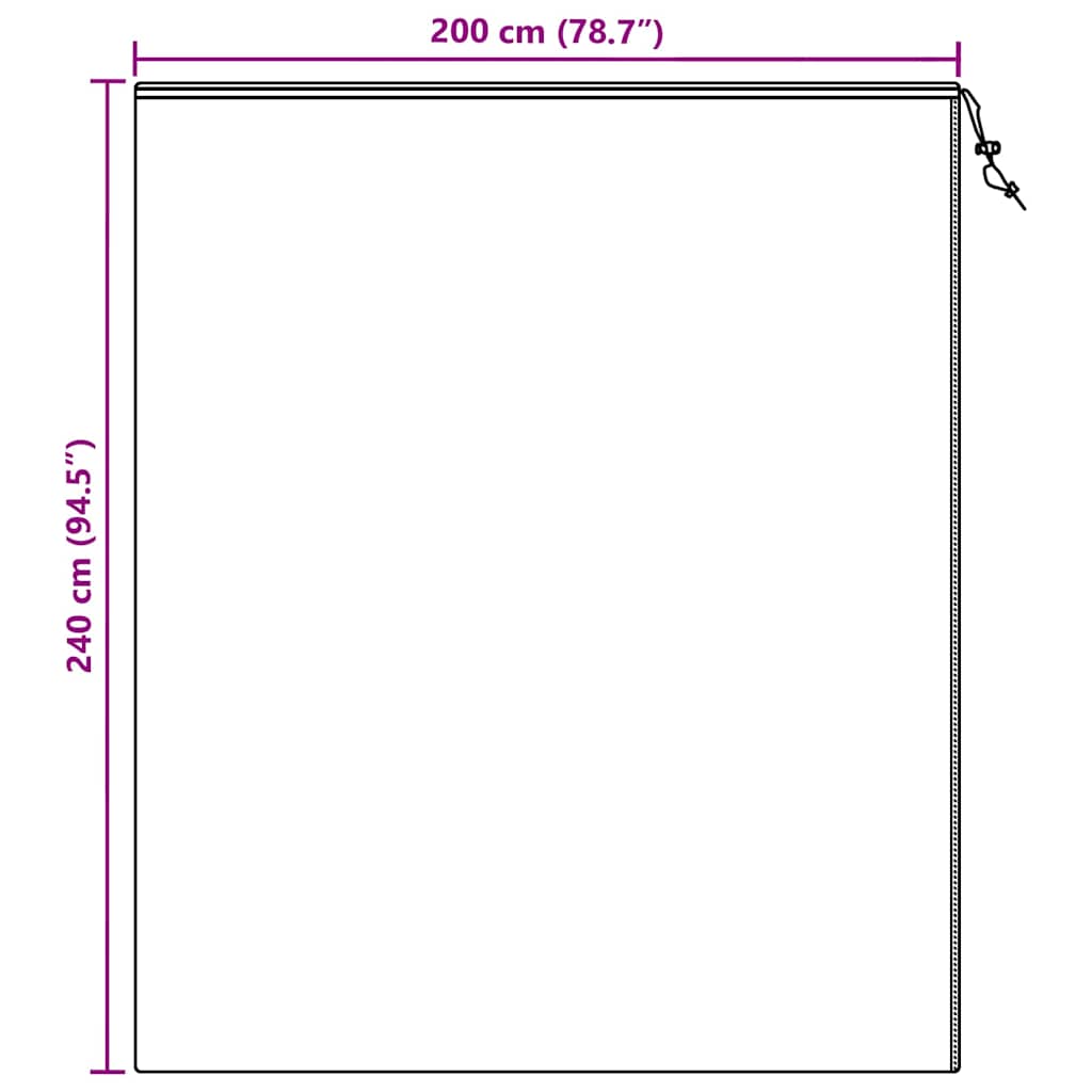 Wintervlies mit Reißverschluss 4 Stk. 70 g/m² 1x1,55 m