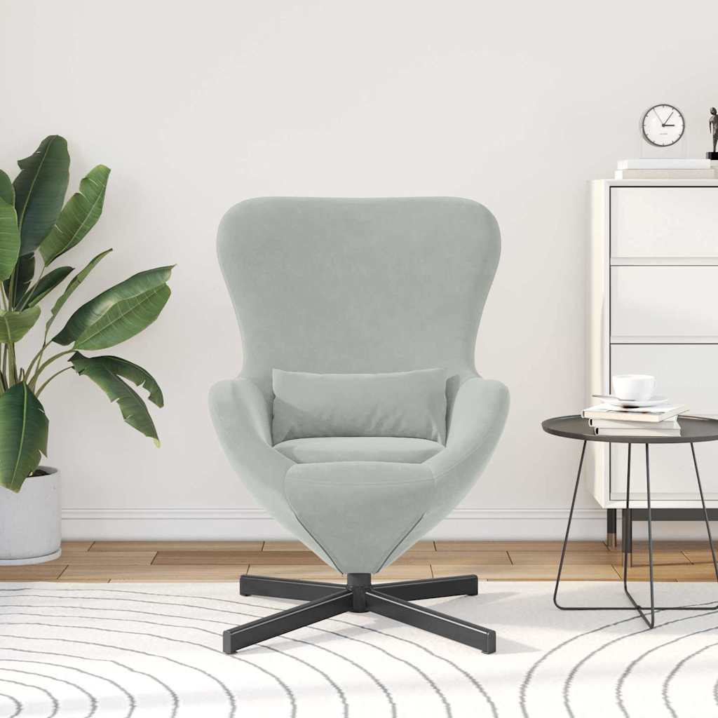 Eiersessel Blau 63 x 73 x 90 cm Samt