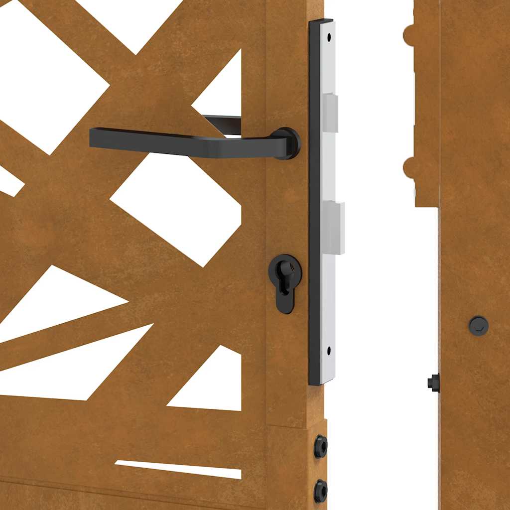 Gartentor Schwarz 100x100 cm Stahl Lichtdesign