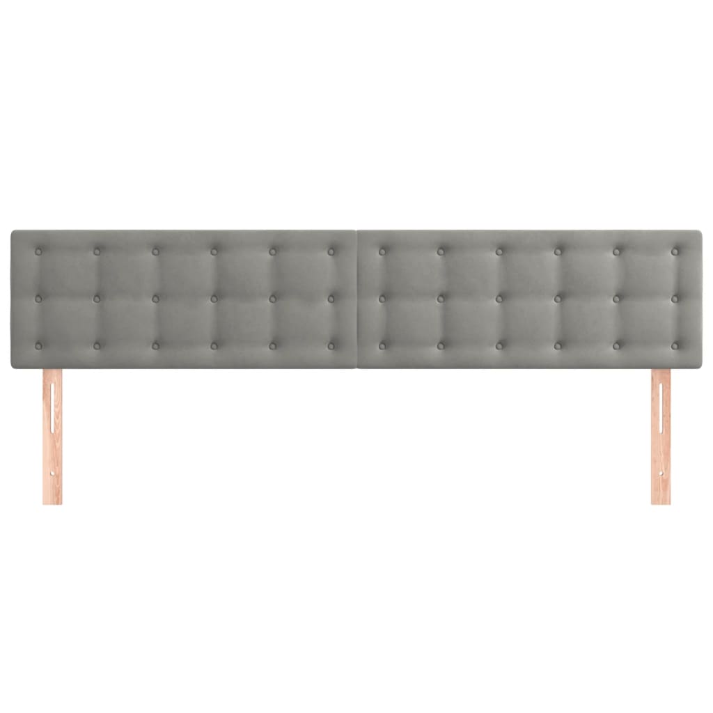 Kopfteil Hellgrau 80x5x118/128 cm Samt