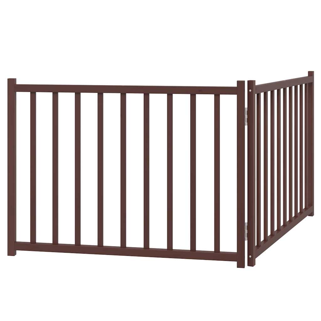 3-tlg. Hundetor Faltbar 150 cm Massivholz Tanne