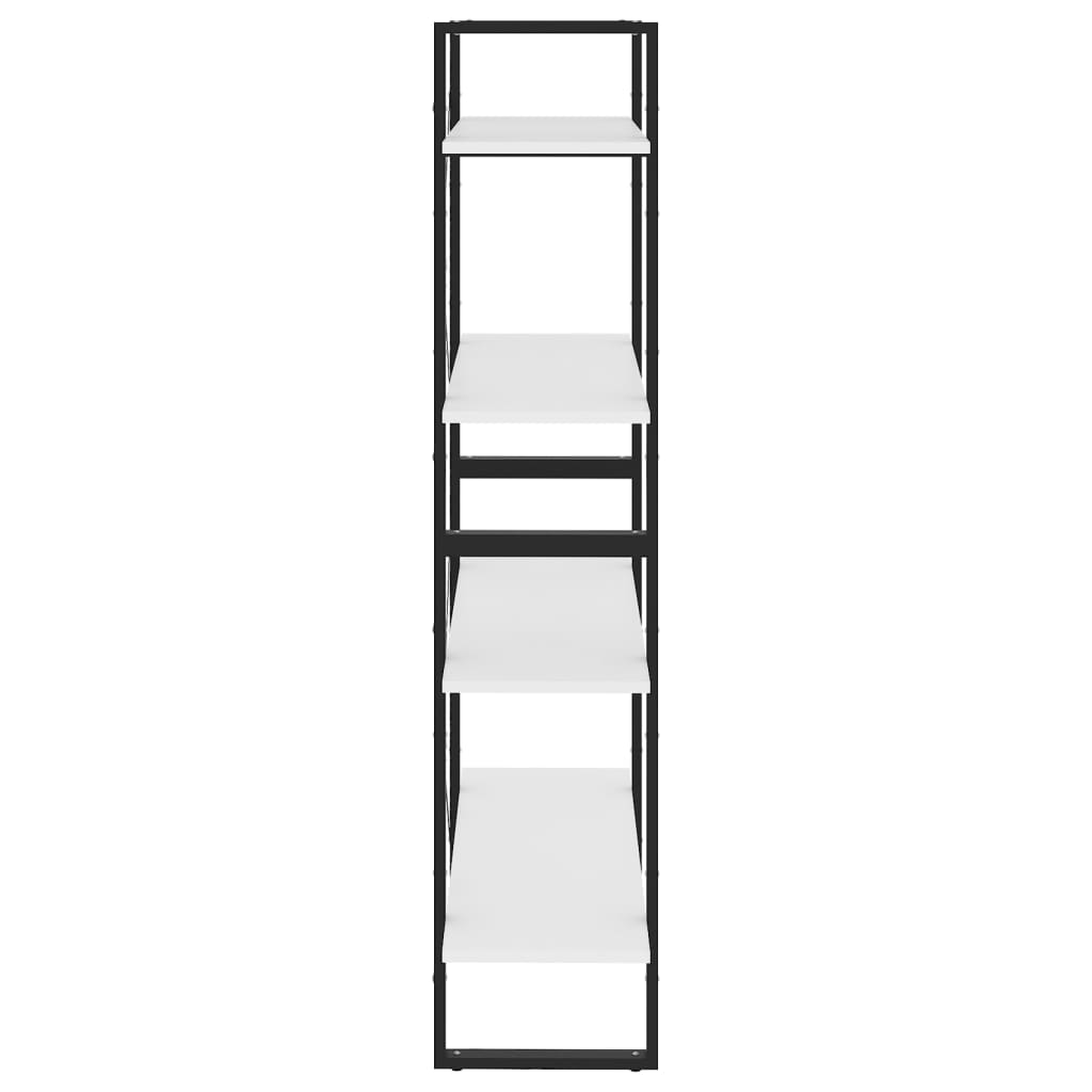 Bücherregal 2 Fächer Weiß 80x30x70 cm Holzwerkstoff