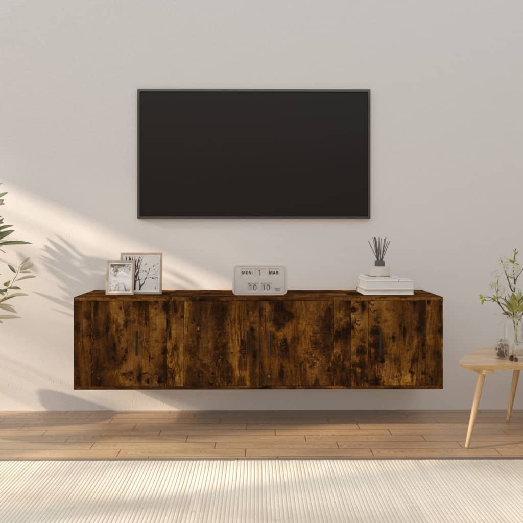 3-tlg. TV-Schrank-Set Weiß Holzwerkstoff