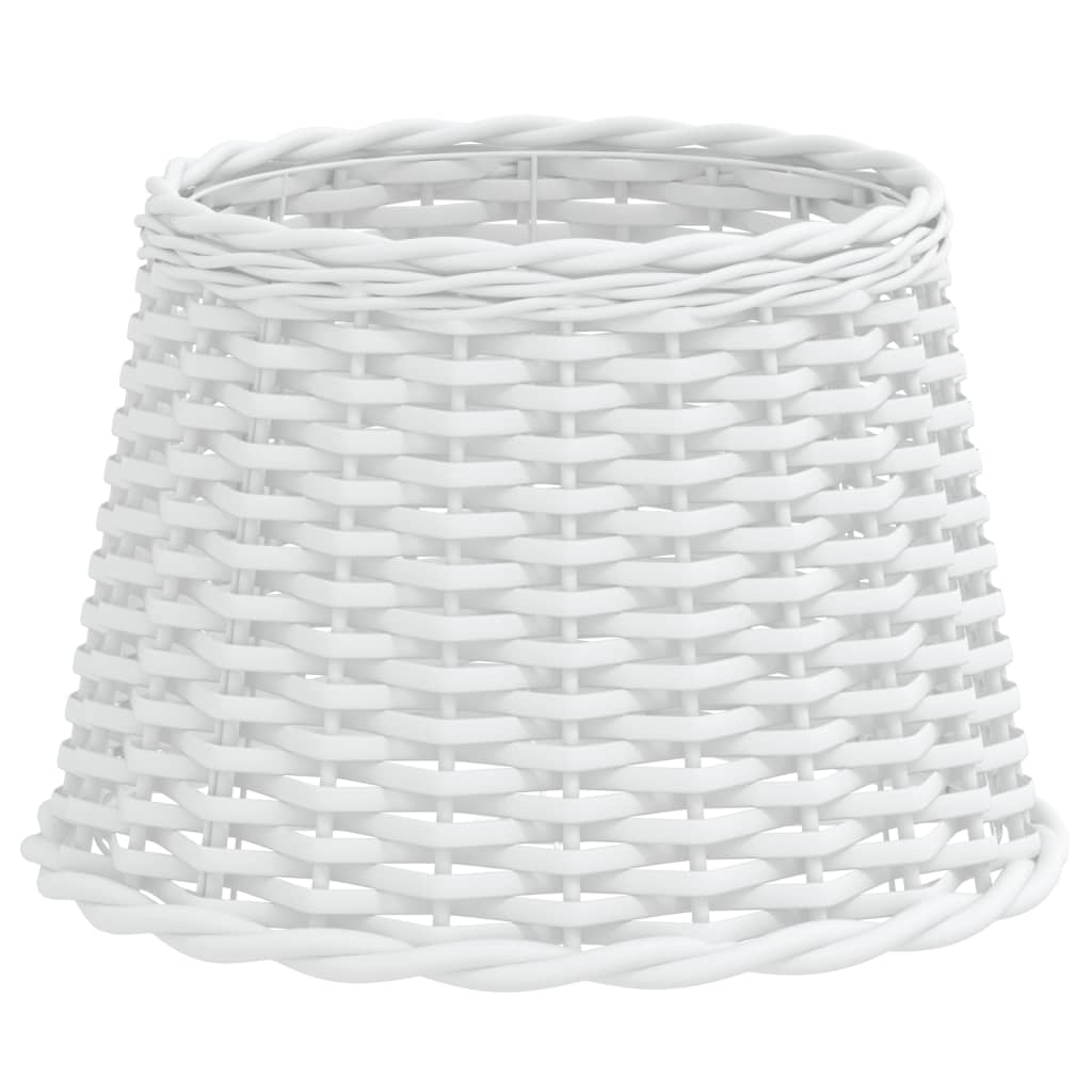 Lampenschirm Weiß Ø15x12 cm Korbweide