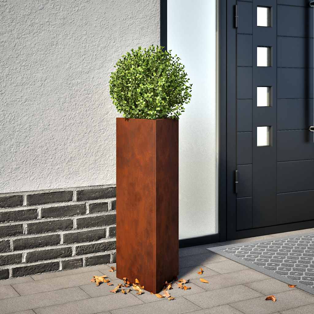 Pflanzkübel 30x26x75 cm Cortenstahl