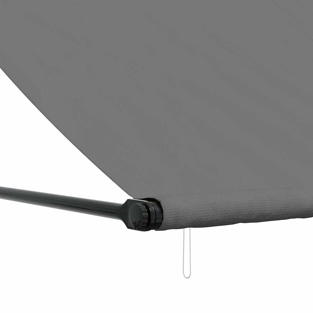 Markise Einziehbar Anthrazit 100x150 cm Stoff und Stahl
